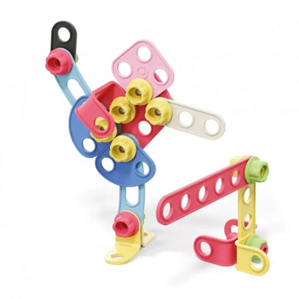 Quercetti: Play Eco Tecno Jumbo 52-tlg. Konstruktionsspielzeug Bild 3