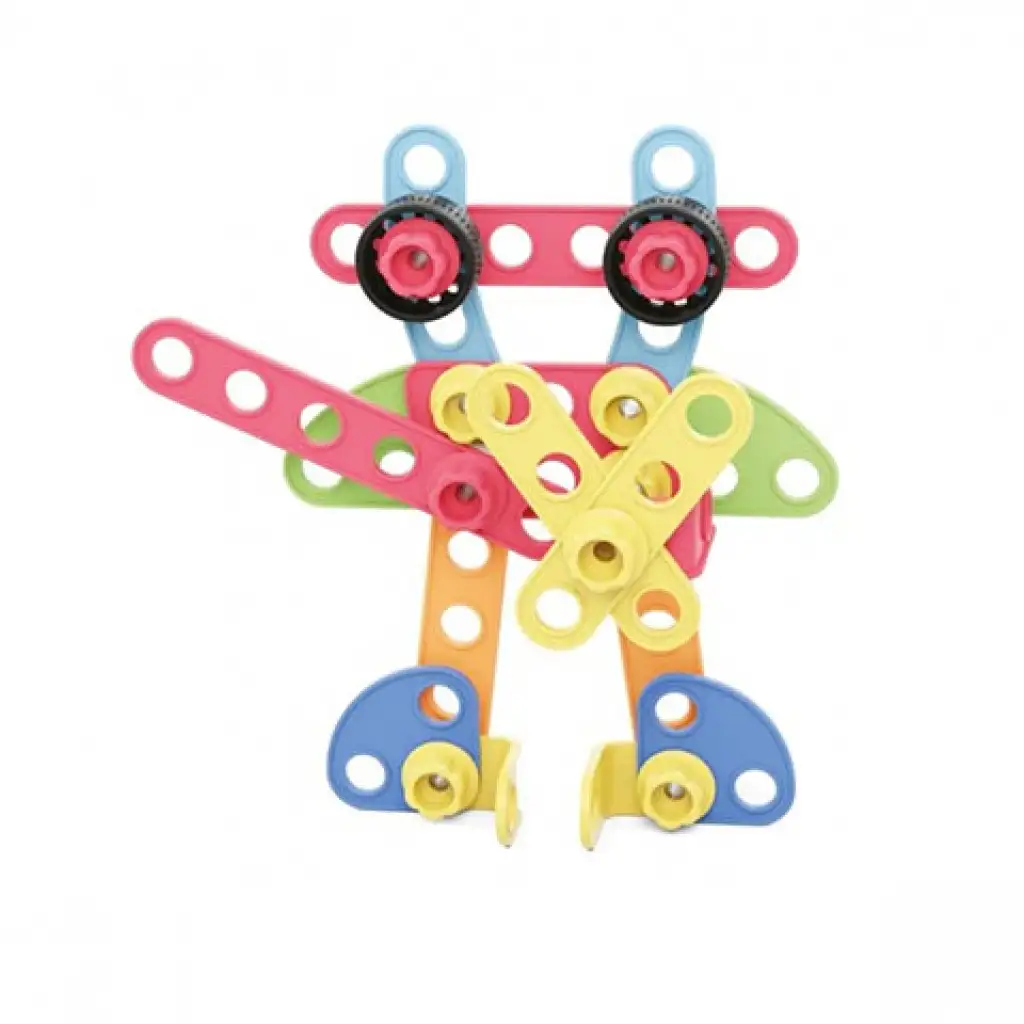 Quercetti: Play Eco Tecno Jumbo 52-tlg. Konstruktionsspielzeug Bild 4