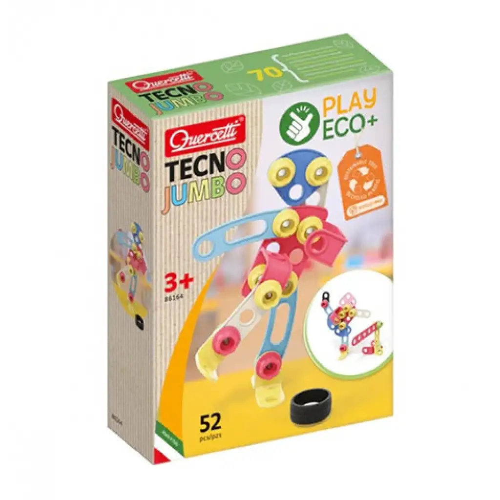 Quercetti: Play Eco Tecno Jumbo 52-tlg. Konstruktionsspielzeug Bild 1