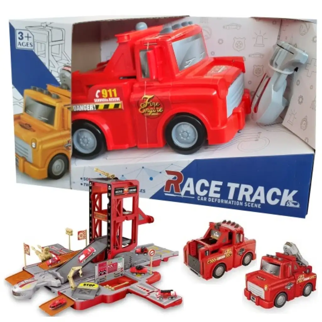 Race Truck verwandelbares Parkhaus mit Licht und Sound Bild 3