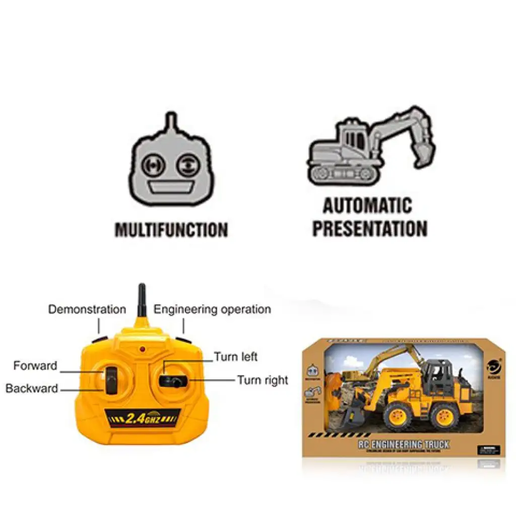 RC 2,4GHz ferngesteuerter Bulldozer mit 6 verschiedenen Funktionen im Maßstab 1/24 Bild 2