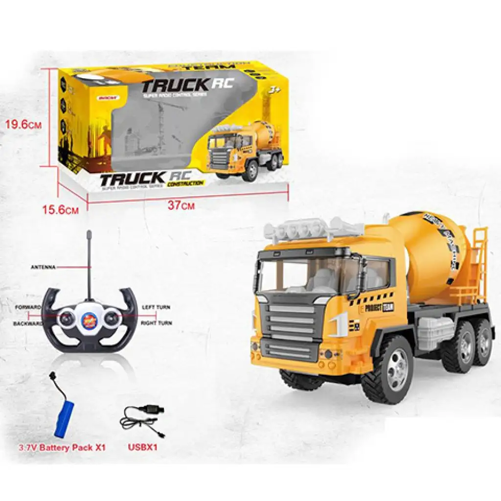 RC Betonmischer LKW mit Fernbedienung und Lichtern 1/18 Bild 1