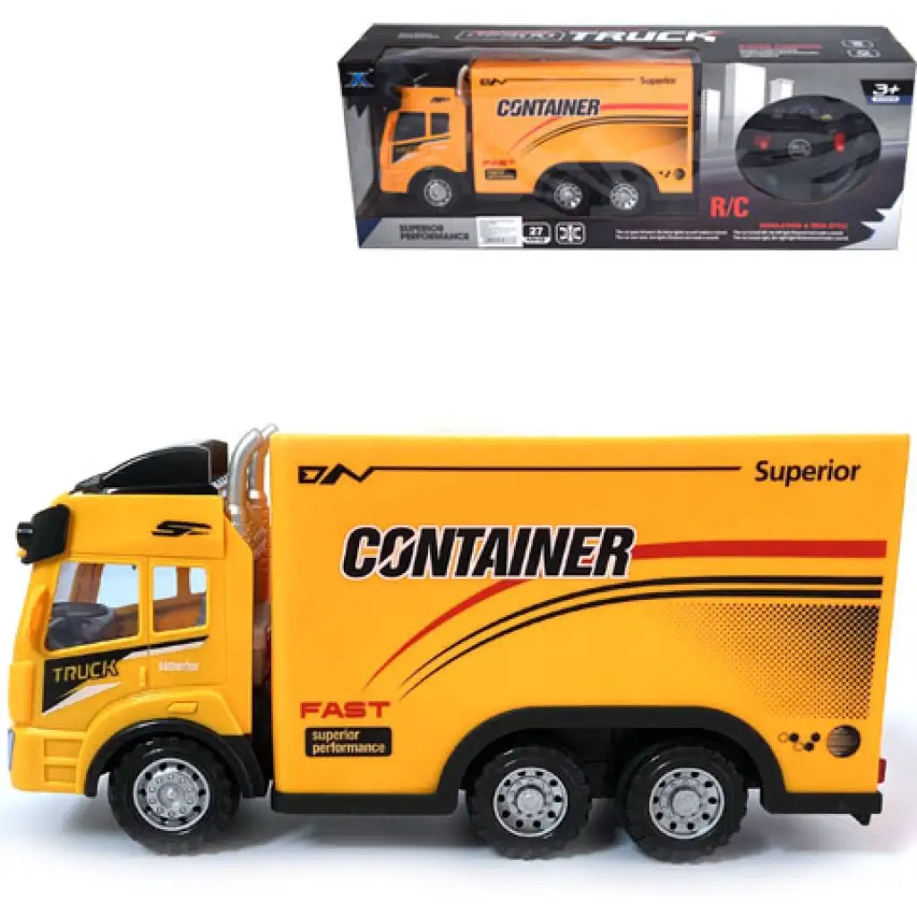 RC Fernbedienung Containertransporter Lkw mit Lichteffekten 27MHz 1/14 Maßstab Bild 1