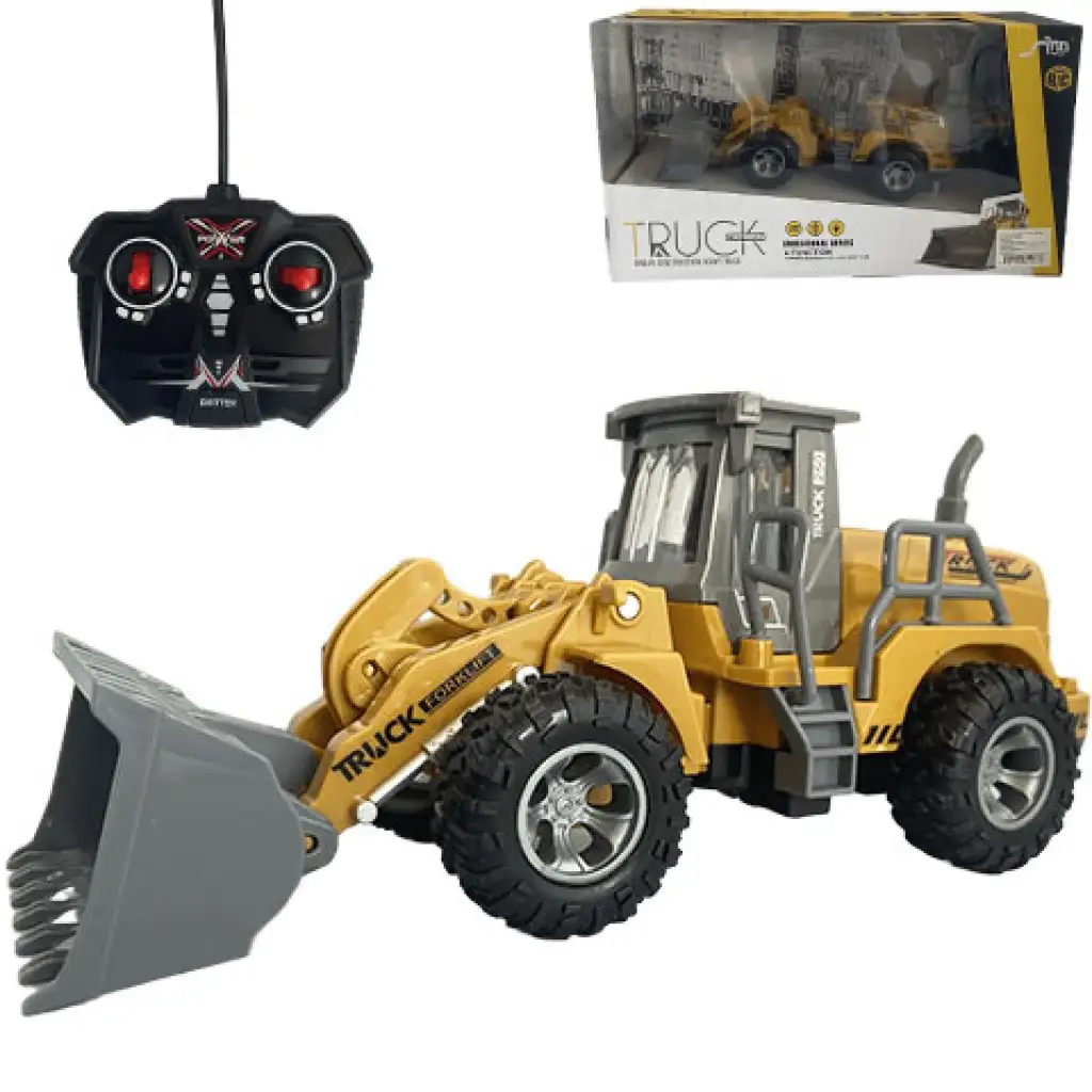 RC ferngesteuerter Bulldozer mit Lichteffekten im Maßstab 1/30, 24 cm Bild 1