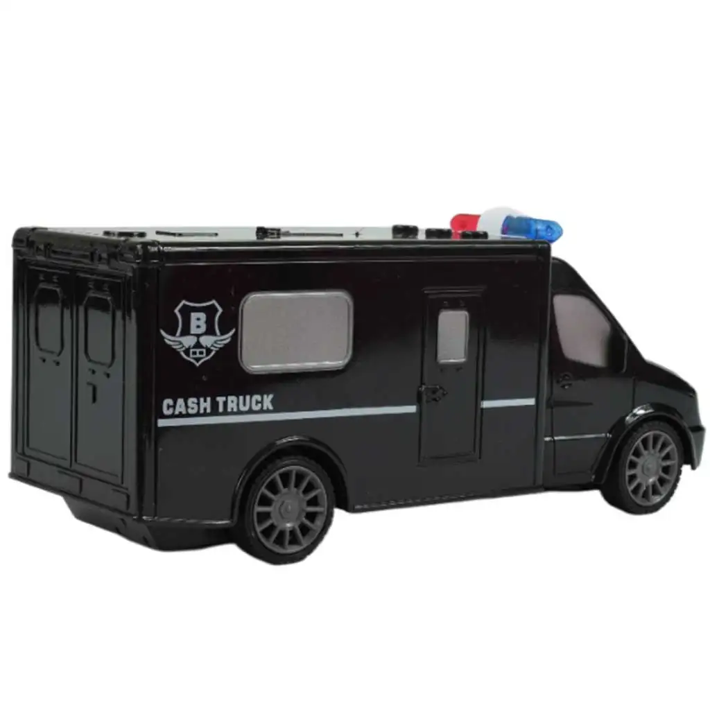 RC ferngesteuerter Geldtransporter Kleinbus mit Lichteffekten 1/30 Maßstab 20cm Bild 2