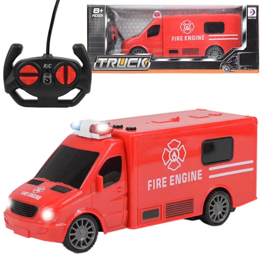 RC ferngesteuertes Feuerwehrauto Einsatzfahrzeug mit Lichteffekten 1/30 Maßstab 20cm Bild 1