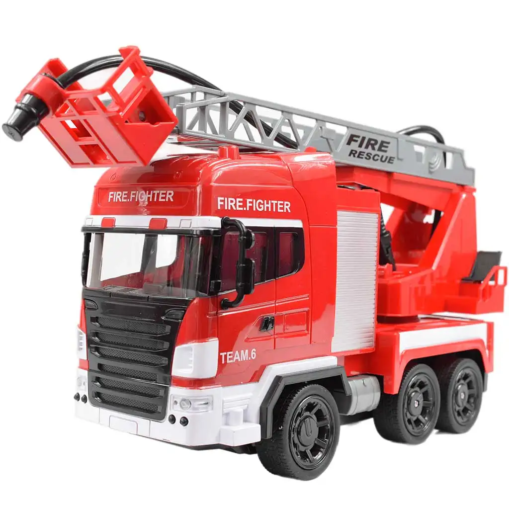 RC ferngesteuertes Hubarbeitsbühnen-Feuerwehrauto mit Wasserkanone 1/24 Maßstab 27 MHz 30cm Bild 2