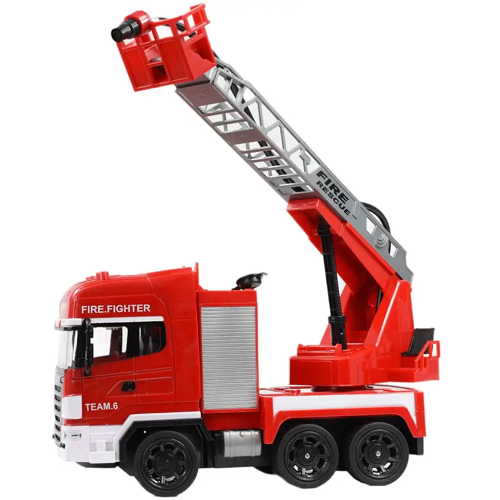 RC ferngesteuertes Hubarbeitsbühnen-Feuerwehrauto mit Wasserkanone 1/24 Maßstab 27 MHz 30cm Bild 4