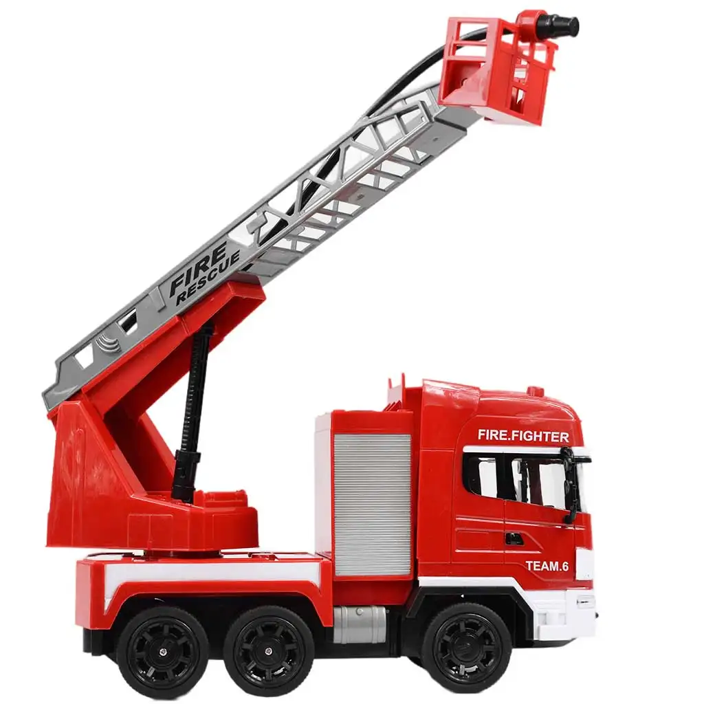 RC ferngesteuertes Hubarbeitsbühnen-Feuerwehrauto mit Wasserkanone 1/24 Maßstab 27 MHz 30cm Bild 5