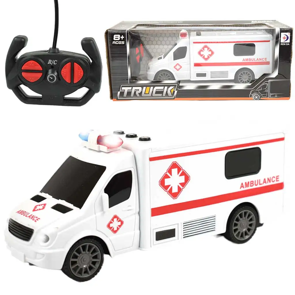 RC ferngesteuertes Rettungsfahrzeug mit Licht- und Soundeffekten, Maßstab 1:24, 20 cm Bild 1