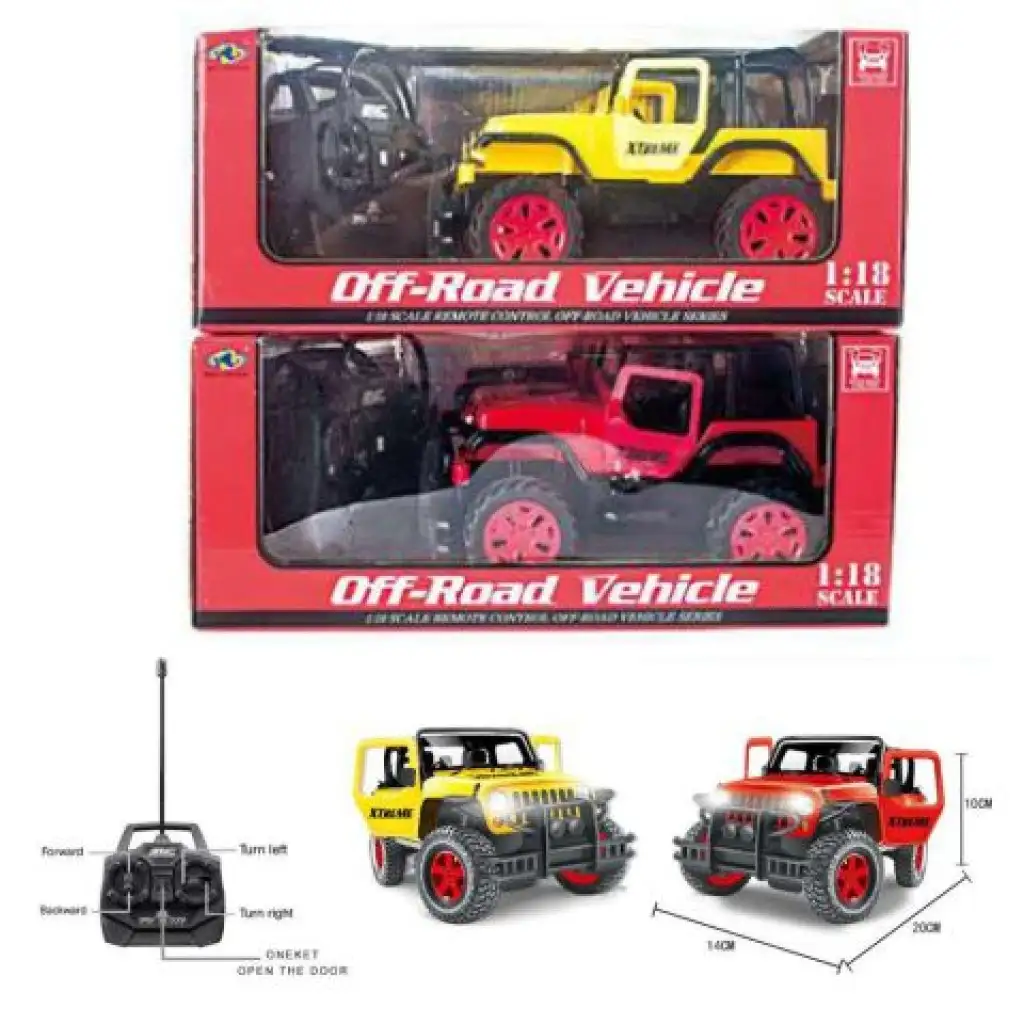 RC Jeep Wrangler Fernbedienung Geländewagen in zwei Farbvarianten 1/18 Bild 1