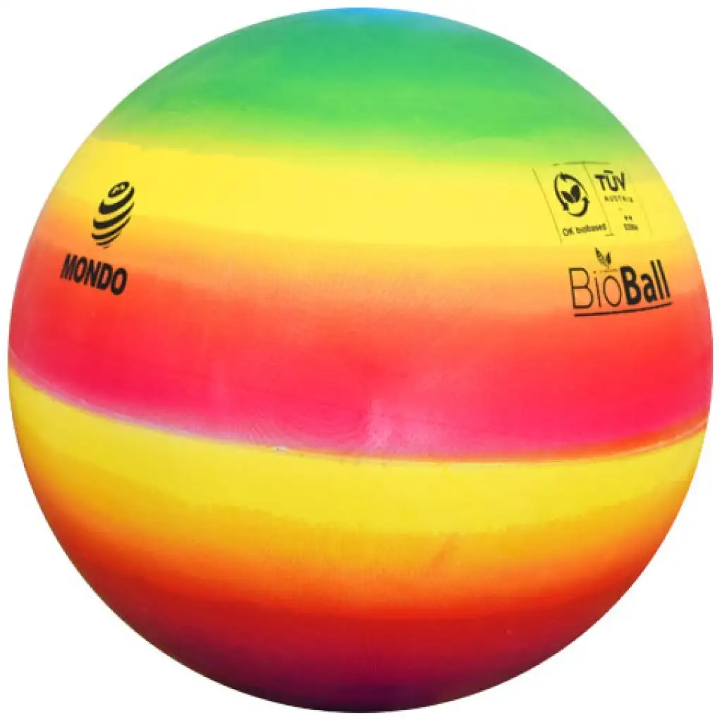Regenbogenmuster BioBall Gummiball 23cm Bild 1