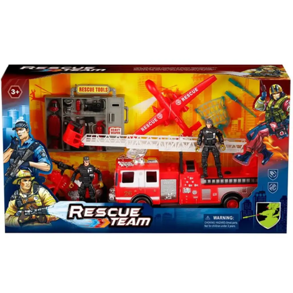 Rettungsteam Feuerwehrspielset mit Figuren Bild 1