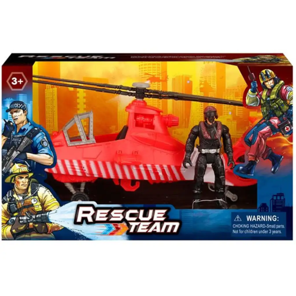 Rettungsteam Feuerwehrhubschrauber mit Figur Bild 1