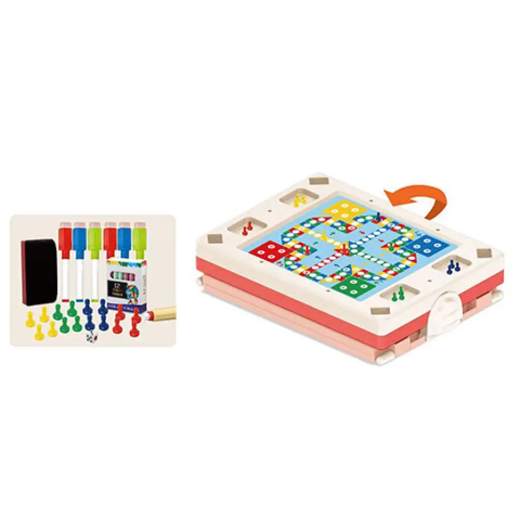 Rosa doppelseitiges Zeichentafel-Set, 31-teilig Bild 3