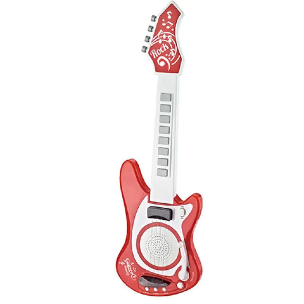 Rote Spielzeug-E-Gitarre, 66 cm Bild 2