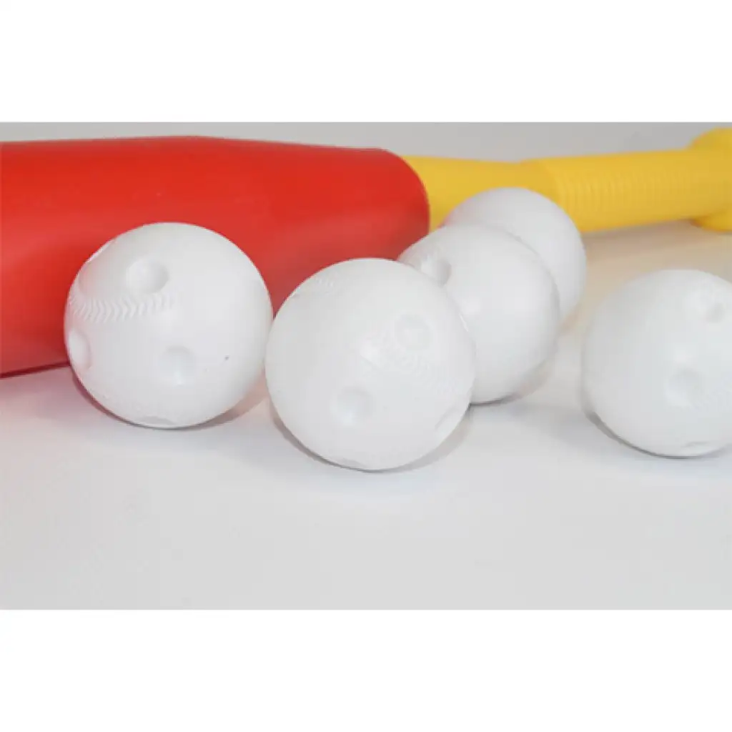 Rotes Kunststoff-Baseballschläger-Set mit Bällen 56cm Bild 4