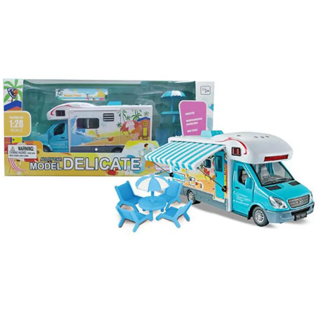 Rückziehbares Blaues Delicate Spielzeugauto mit Funktion 1/28 Bild 1