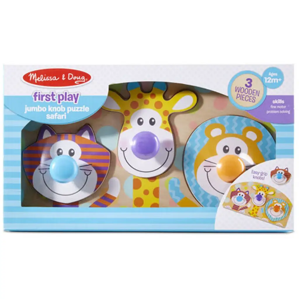 Safari-Holzpuzzle mit Griffen - Melissa & Doug Bild 1