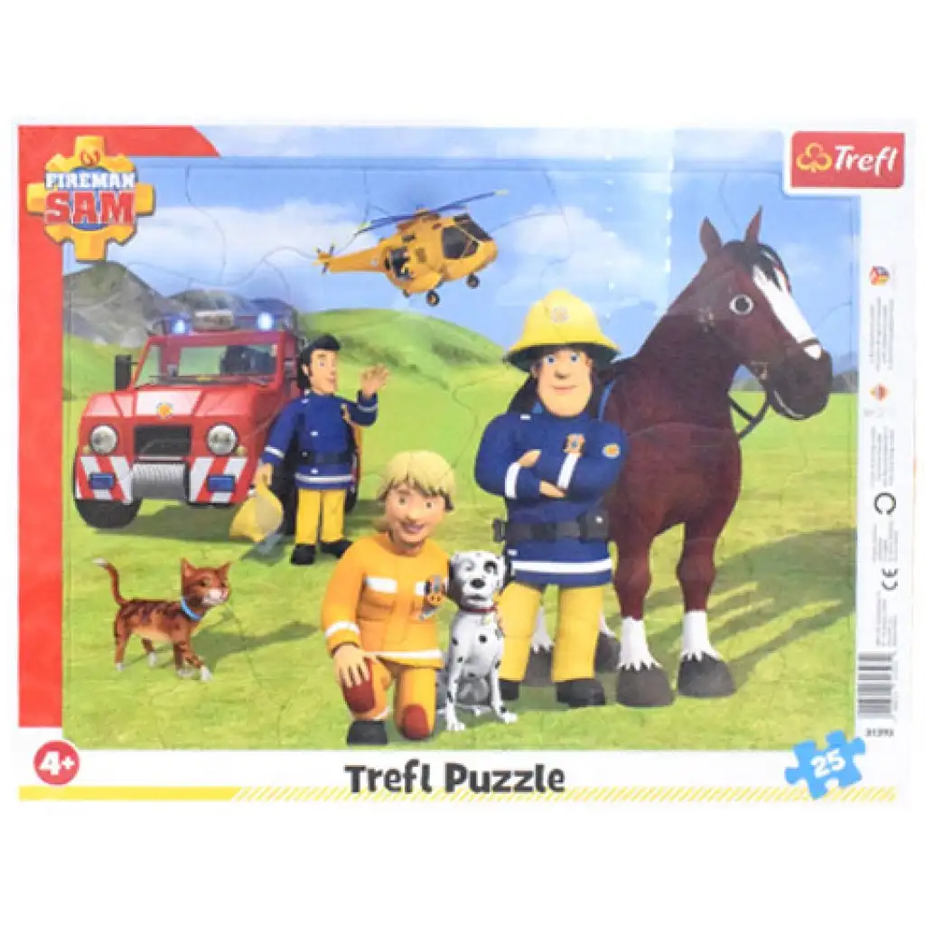 Sam der Feuerwehrmann: Immer im Einsatz 25-teiliges Rahmenpuzzle - Trefl Bild 1