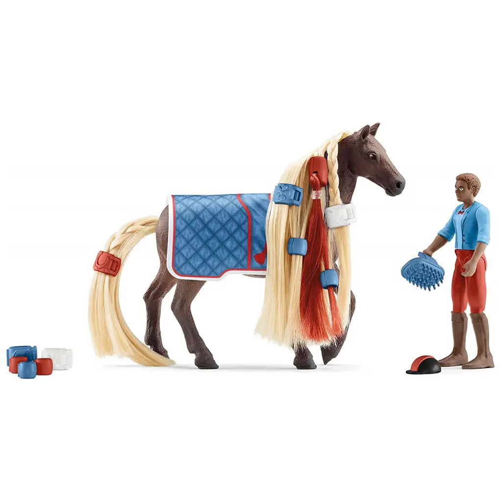 Schleich Horse Club: Sofias Beauties - Leos und Rockys Pferde mit kämmbarer Mähne Starter-Set (42586) Bild 3