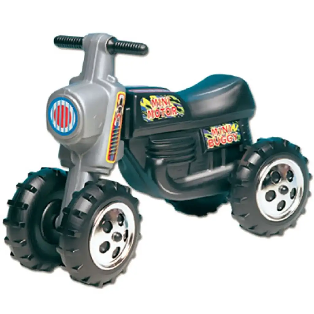 Schwarzes Cross-Motorrad mit 4 Rädern - D-Toys Bild 1