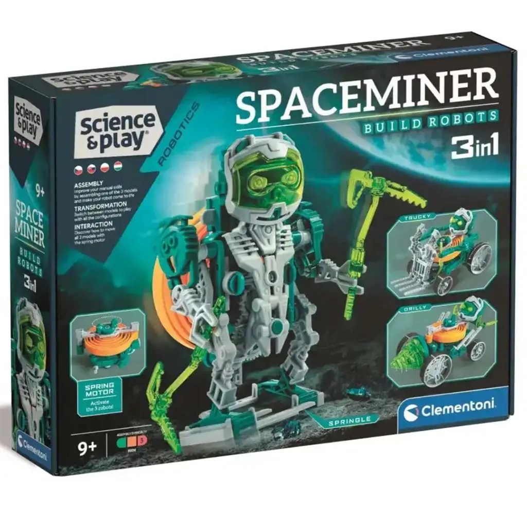 Science & Play: 3-in-1 baubare Weltraumbergbau-Roboter - Clementoni Bild 1