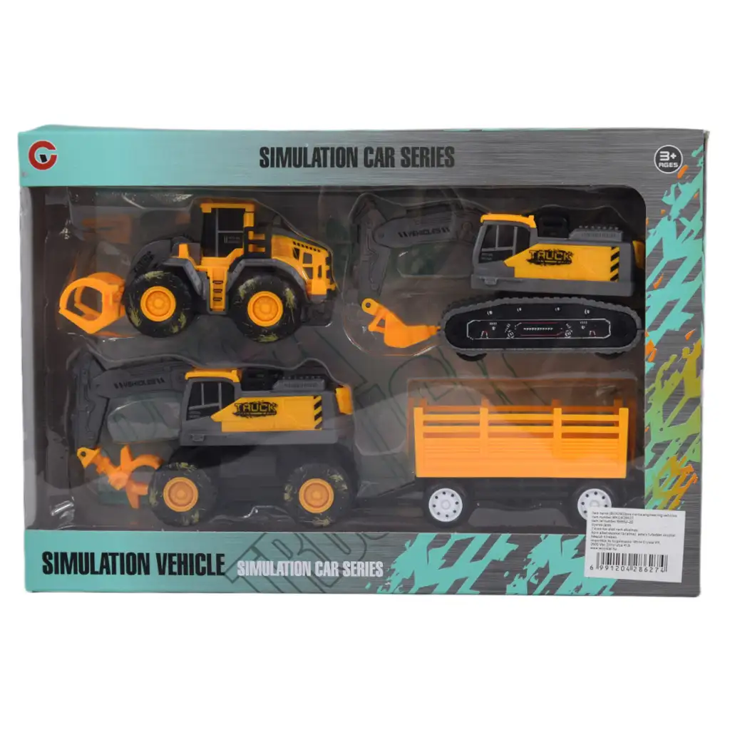 Simulation Vehicle: Arbeitsmaschinenset mit schlammigen Rädern in verschiedenen Ausführungen, 3er-Pack. Bild 5