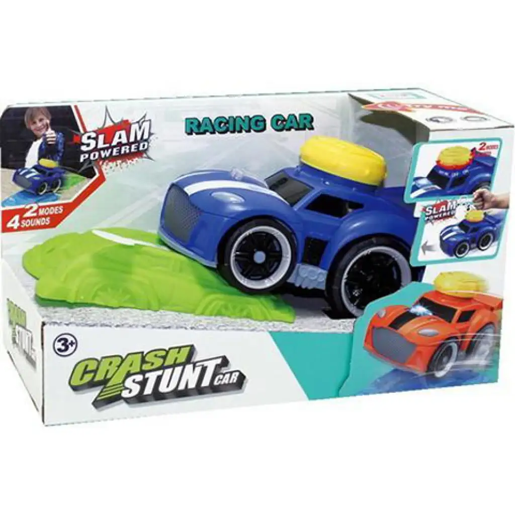 Slam Power blaues Rennauto mit Sound Bild 1
