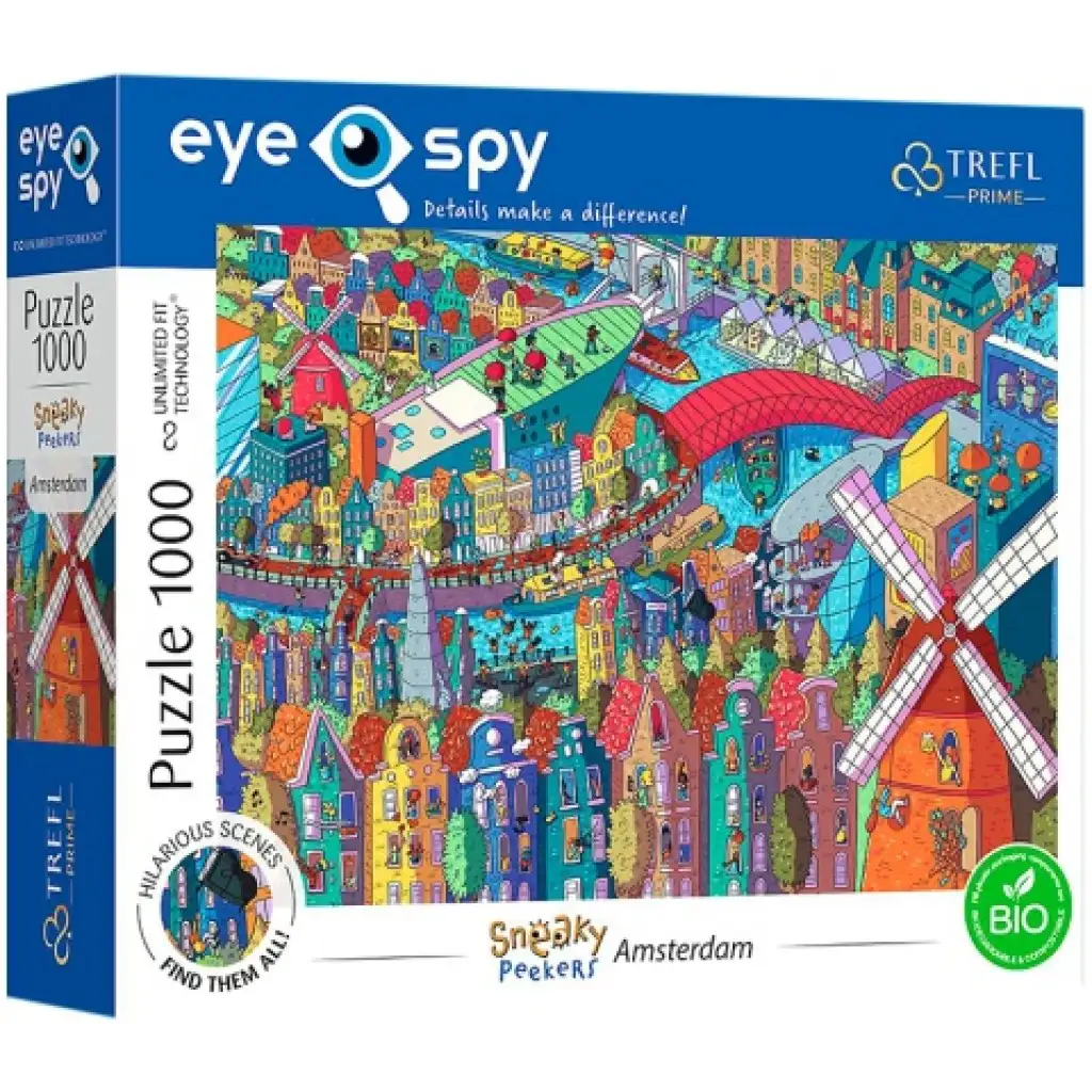 Sneaky Peekers: Amsterdam UFT 1000-teilige Puzzle - Trefl Bild 1