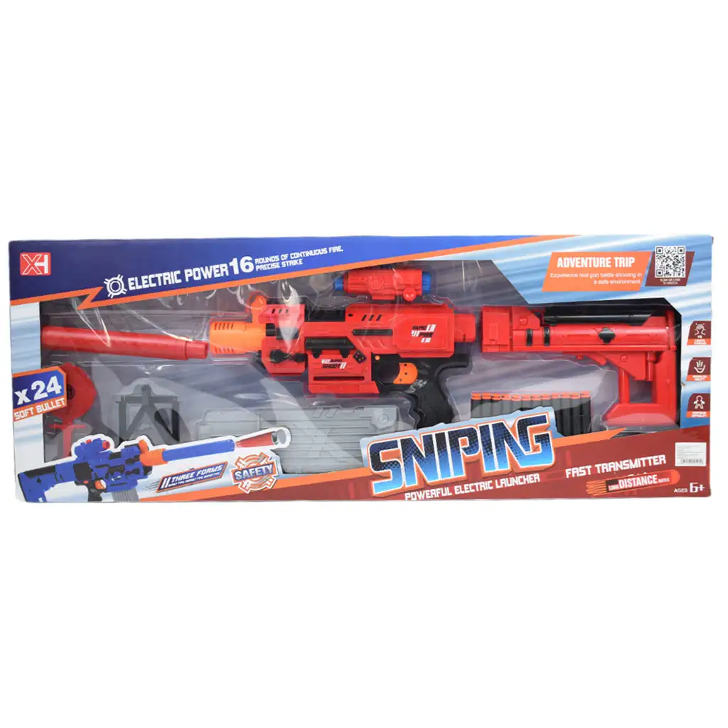 Sniping: Elektrisch umwandelbare riesige Schaumstoffpistole mit Patronen und Zielscheibe 79cm Bild 17