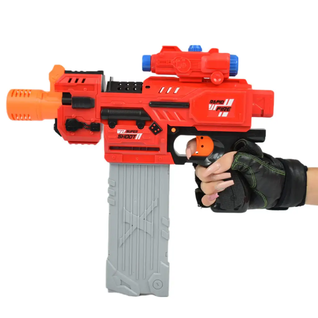 Sniping: Elektrisch umwandelbare riesige Schaumstoffpistole mit Patronen und Zielscheibe 79cm Bild 2