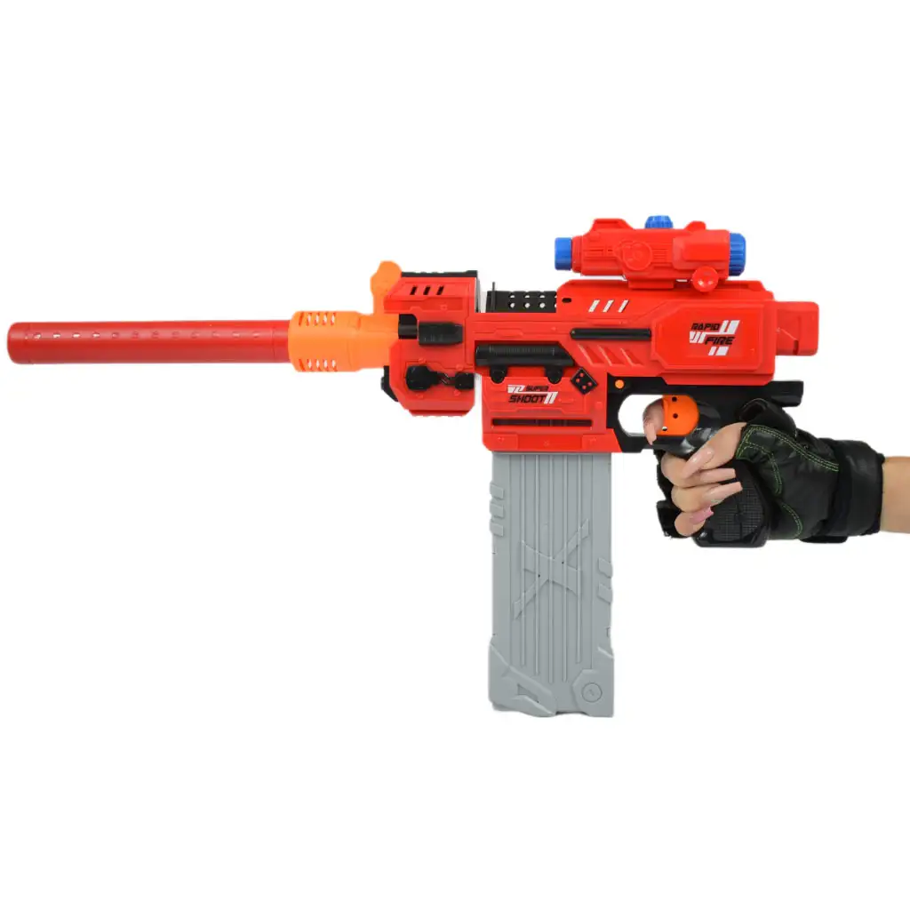 Sniping: Elektrisch umwandelbare riesige Schaumstoffpistole mit Patronen und Zielscheibe 79cm Bild 3