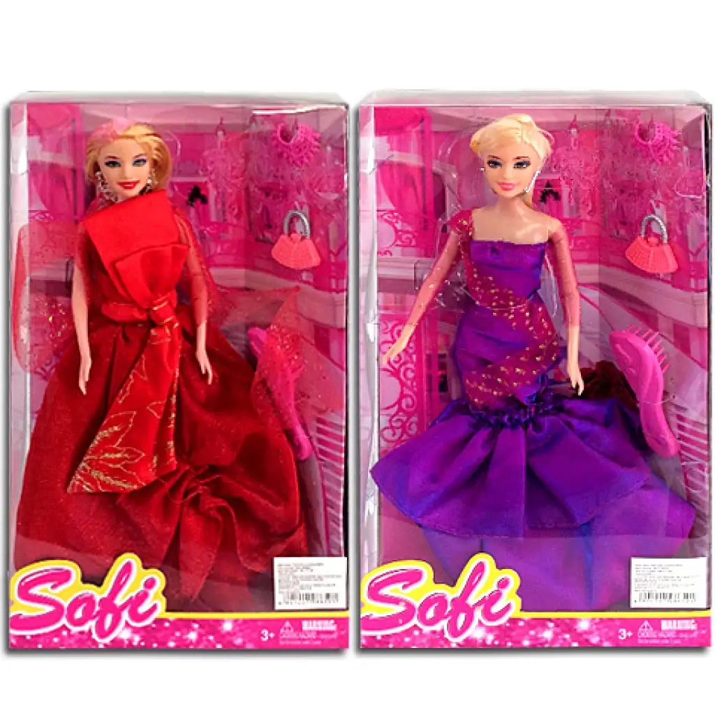 Sofi Puppe in eleganter Kleidung mit Kamm in 2 Varianten Bild 1