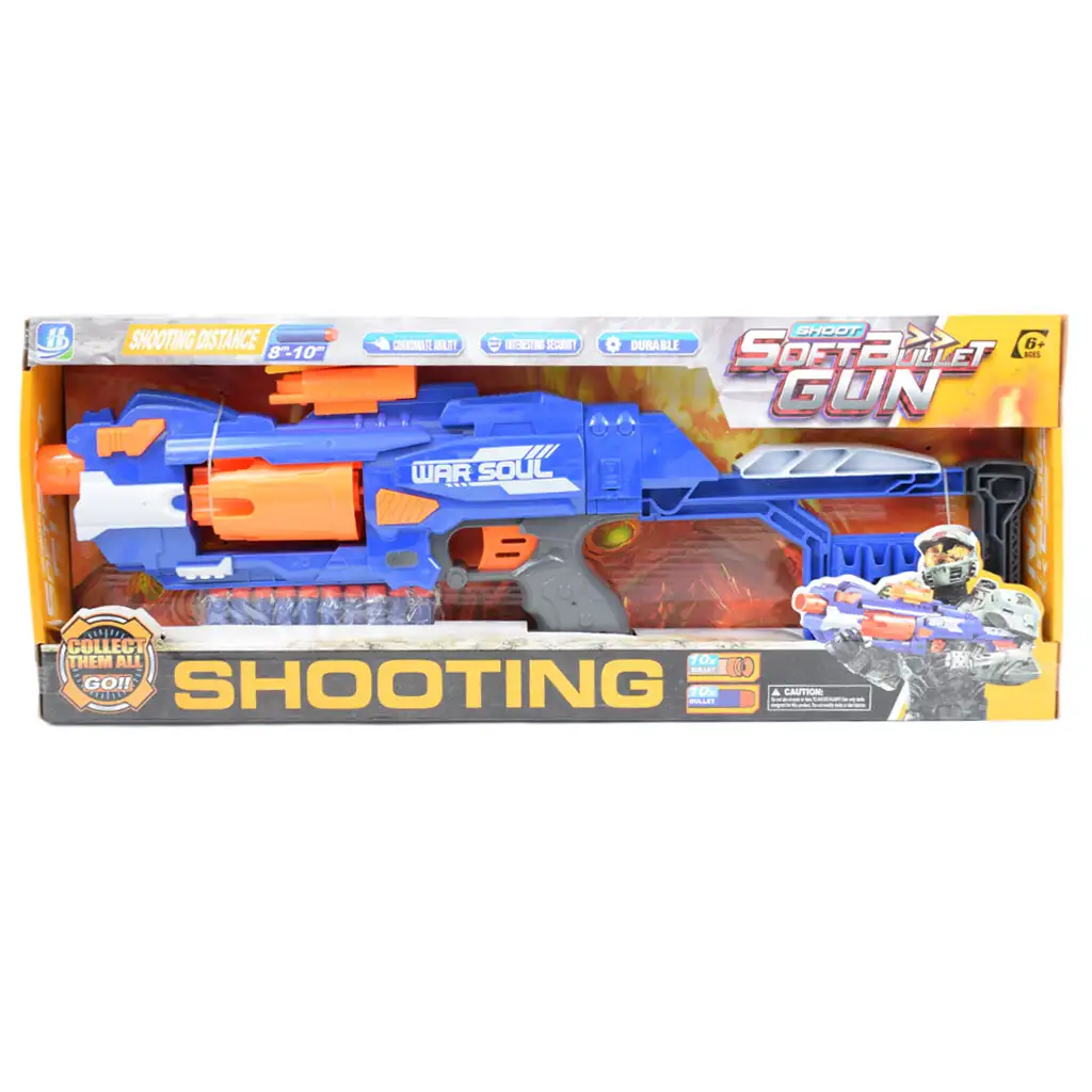 Soft Bullet Gun: Elektrisches Revolver-Schaumstoffgewehr mit Munition 55cm Bild 7