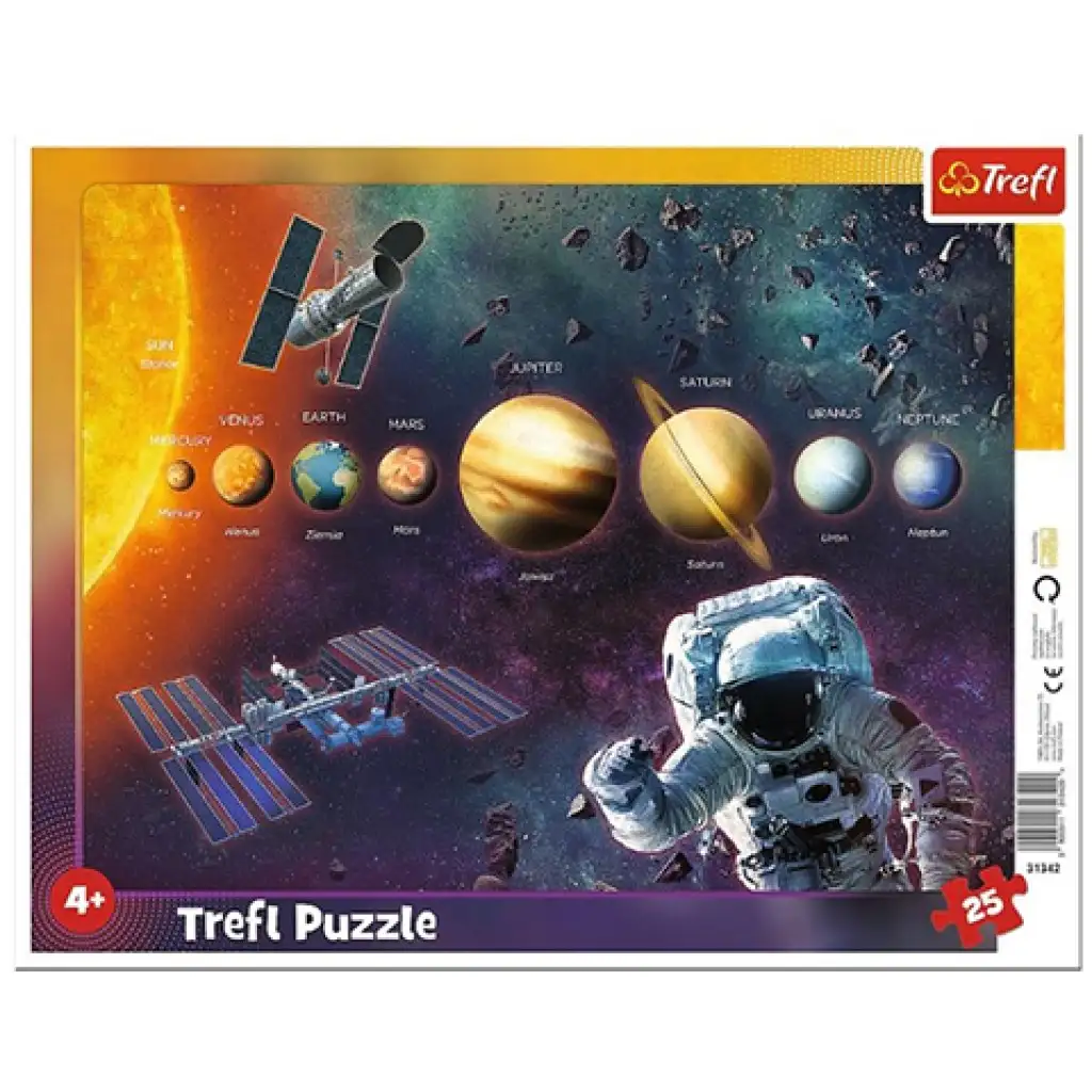 Sonnensystem 25-teiliges Rahmenpuzzle - Trefl Bild 1