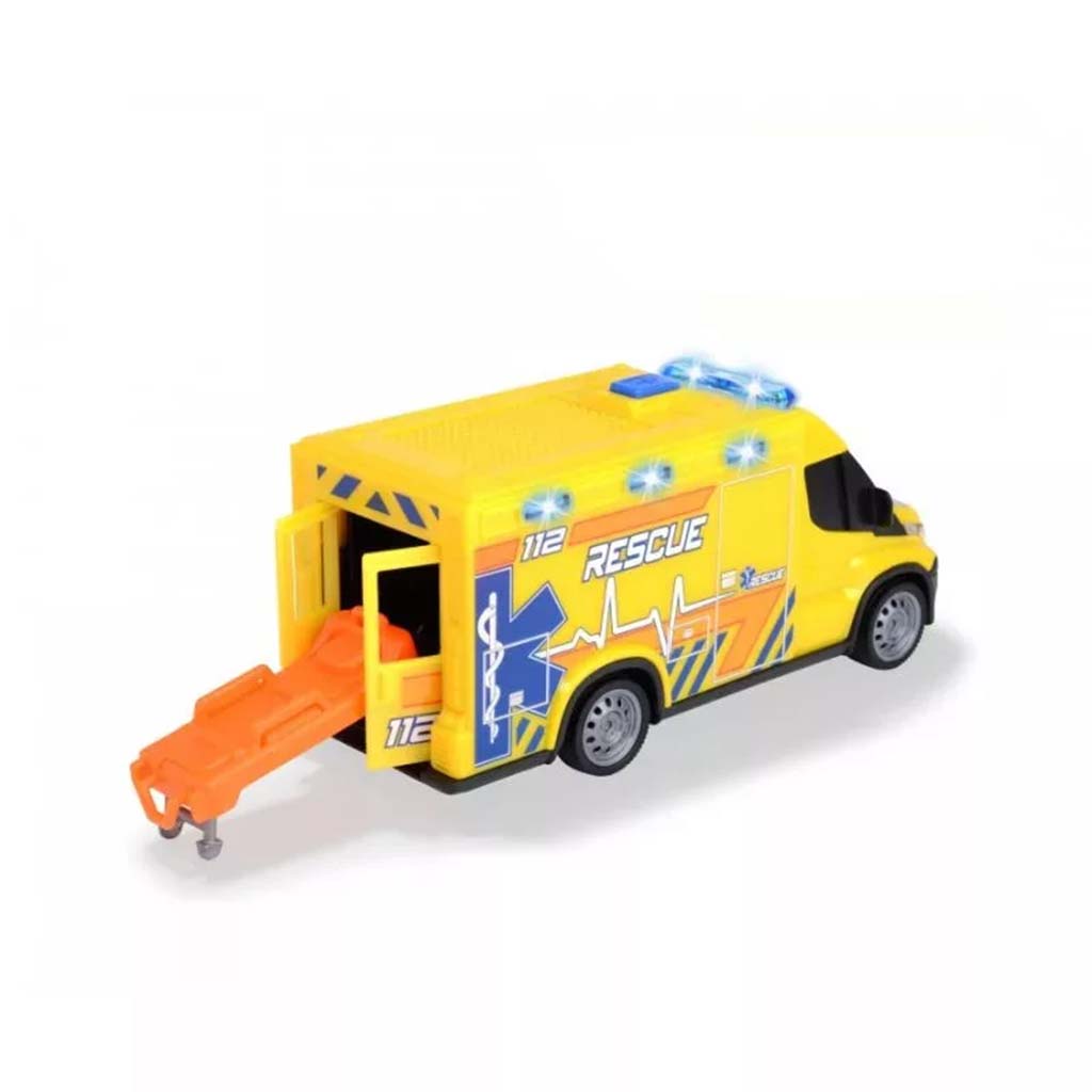 SOS Iveco Rettungswagen mit Sound und Licht 18cm - Dickie Toys Bild 2