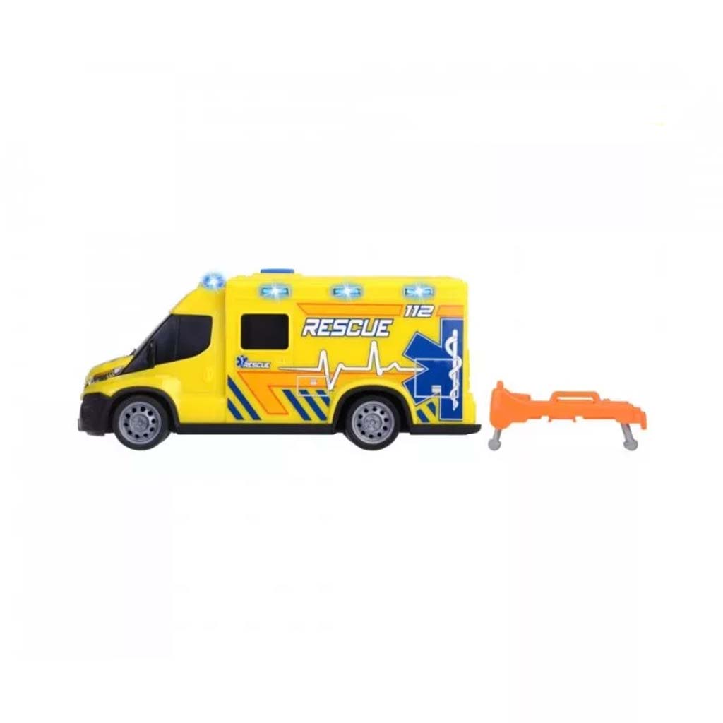 SOS Iveco Rettungswagen mit Sound und Licht 18cm - Dickie Toys Bild 3