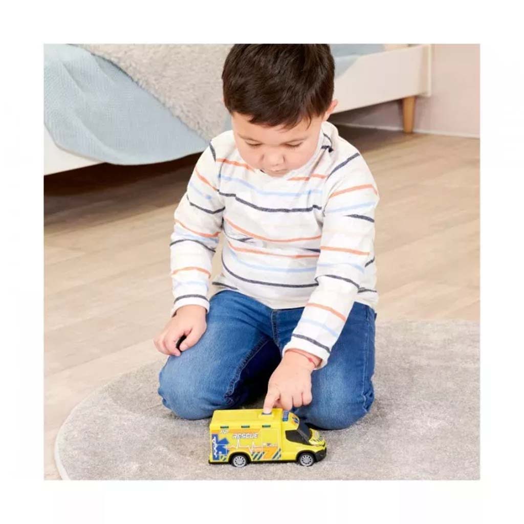 SOS Iveco Rettungswagen mit Sound und Licht 18cm - Dickie Toys Bild 4