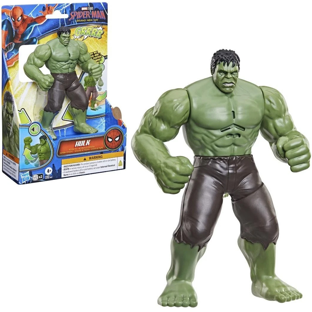 Spider-Man Brandneuer Tag: Hulk Actionfigur mit Sound 15cm - Hasbro Bild 2