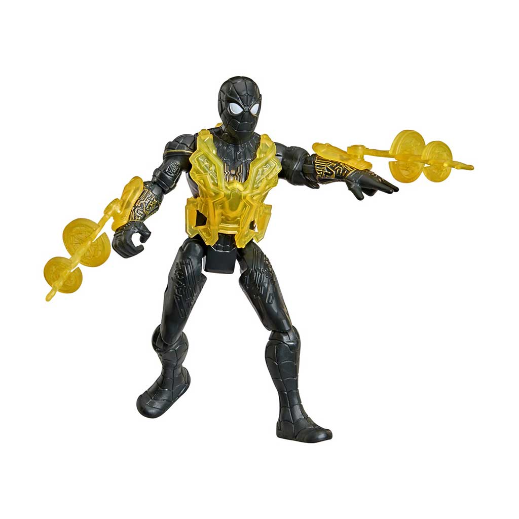 Spider-Man Neuester Tag: Spider-Man Schwarz-Gold Figur mit Zubehör 11cm – Hasbro Bild 3