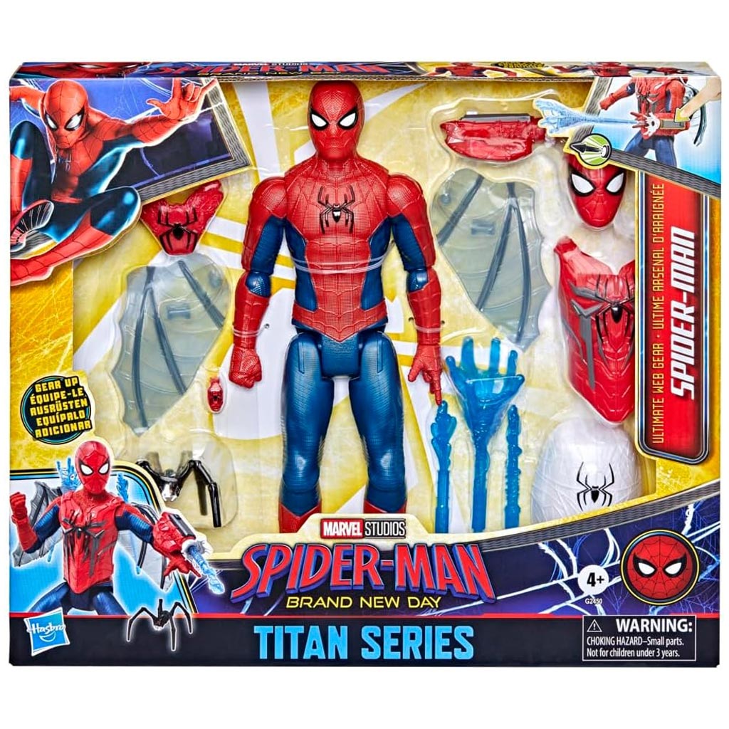 Spider-Man Neuester Tag: Ultimate Web Gear ausrüstbare Actionfigur mit Zubehör 29cm – Hasbro Bild 1