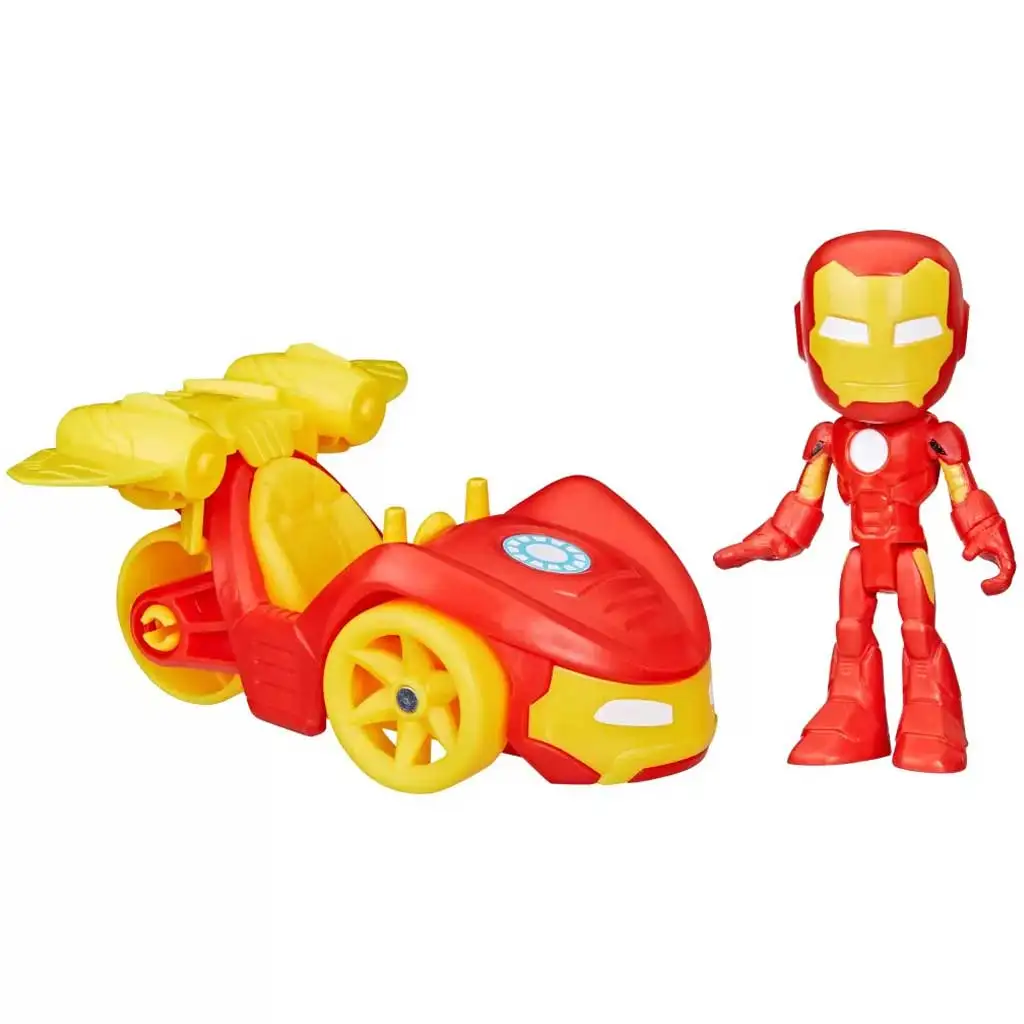 Spider-Man: Poki und seine wunderbaren Freunde - Iron Man Actionfigur mit Fahrzeug - Hasbro Bild 3