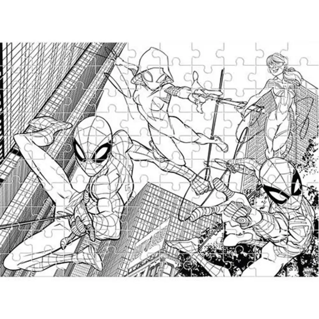 Spiderman ausmalbares 2-in-1 Puzzle mit 100 Teilen Bild 3