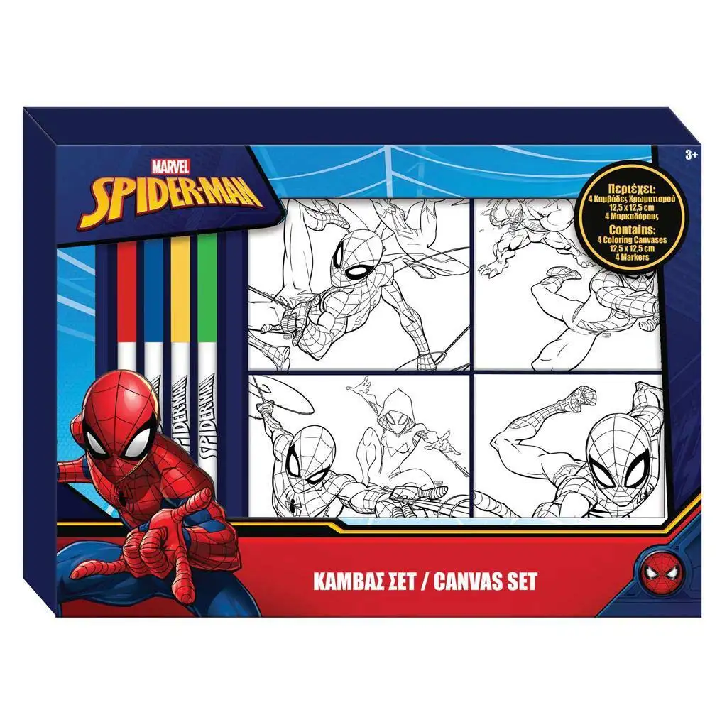 Spider-Man Malset mit 4 Filzstiften Bild 1