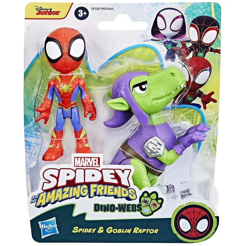 Spidey und seine erstaunlichen Freunde: Spidey und Goblin Dino-Netz Actionfiguren-Set - Hasbro Bild 1
