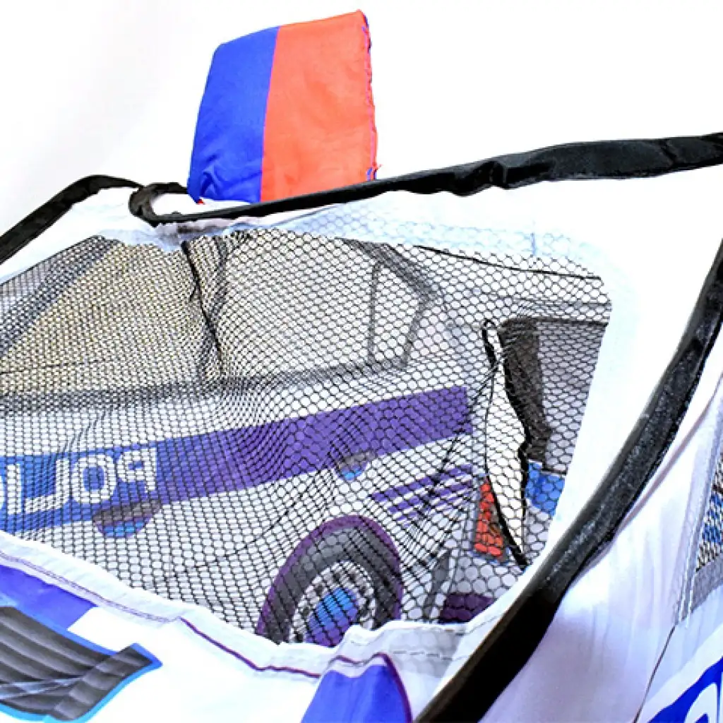 Spielzelt in Form eines Polizeiautos mit Netzfenstern 99x50x50cm Bild 7