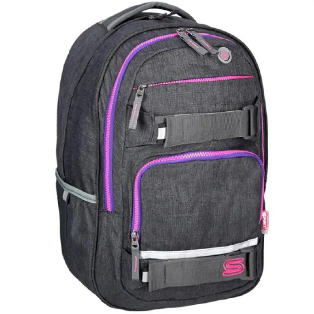 Spirit: Campus grauer und pinker abgerundeter Schulranzen, Rucksack Bild 1