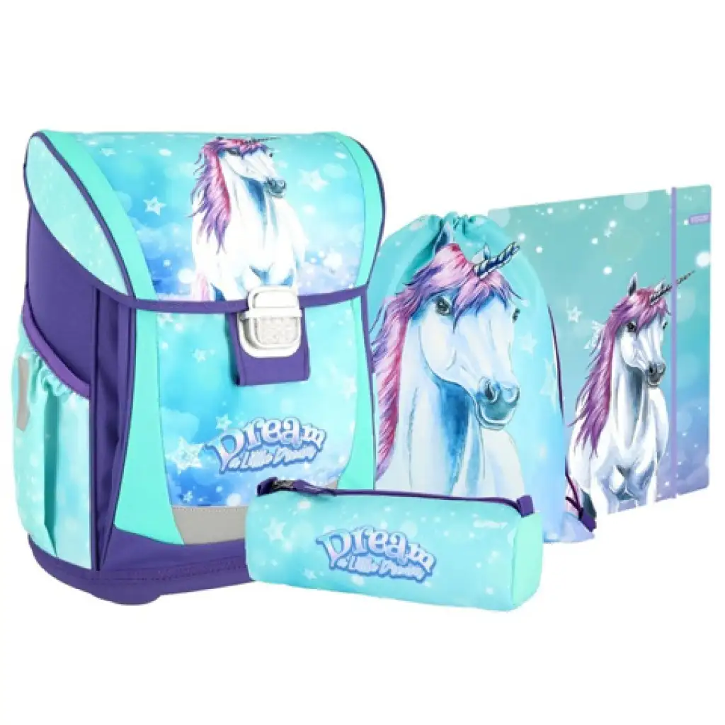 Spirit: Cool Little Dream Einhorn ergonomischer Schulranzen, Rucksack 4-teiliges Set Bild 1