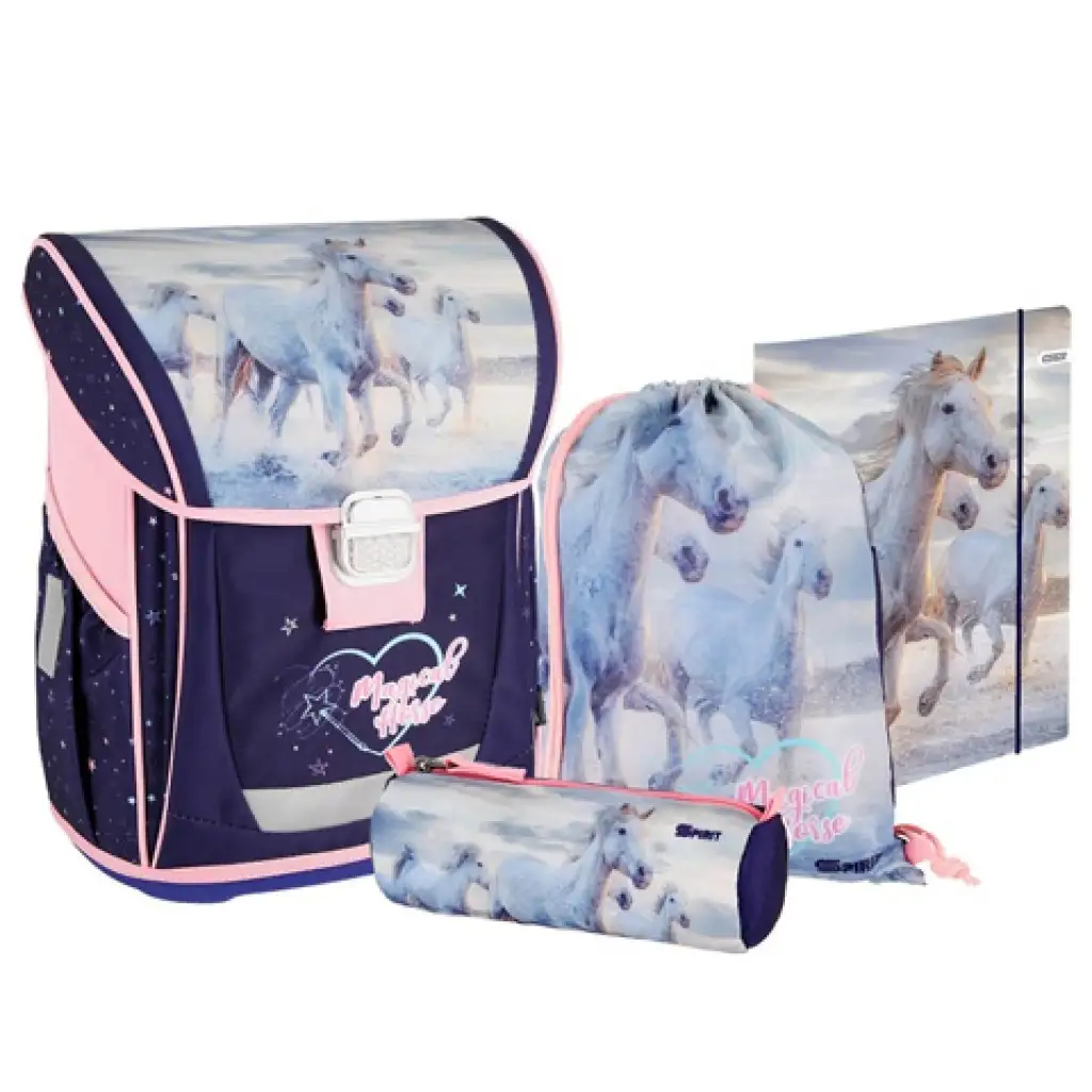 Spirit: Cool Magical Horse ergonomischer Schulranzen, Rucksack 4-teiliges Set Bild 1